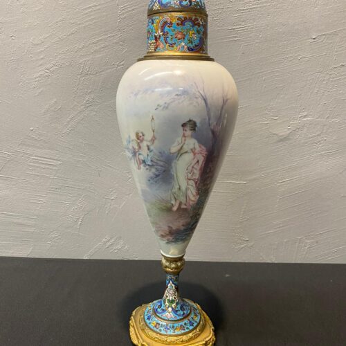 antika porselen harika işlemeli mumluk