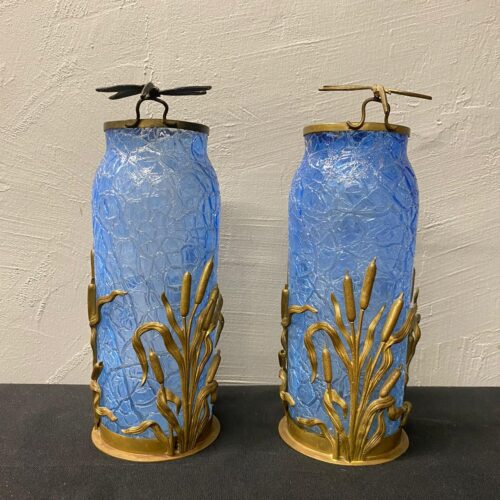 Antika cam vazo 2 adet